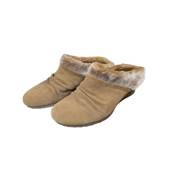 Baretraps Mules Slip-on Clogs Shearling Lined Suede Women's Size 8.5 Boho - Picture 1 of 9